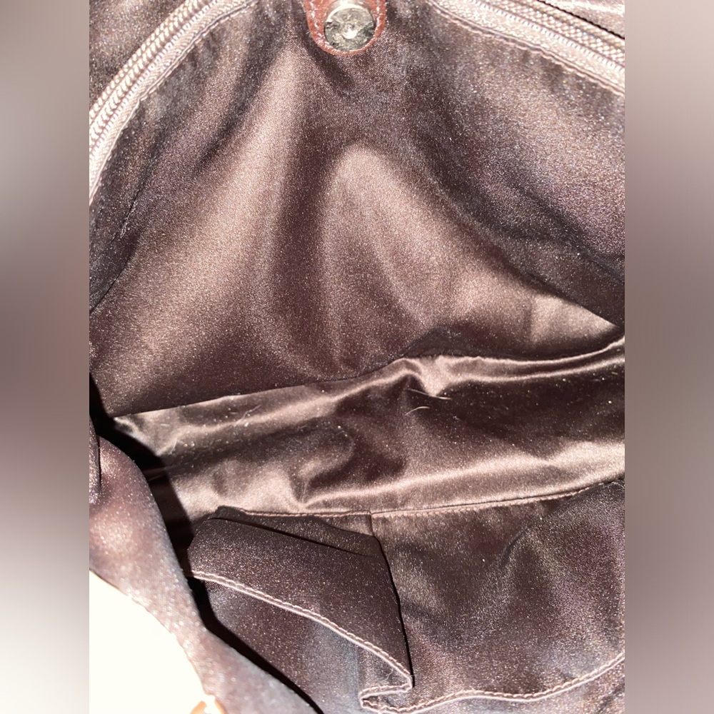 Coach Ashley Signature Sateen Carryall Shoulder F15510 Khaki/Brown - Picture 5 of 7